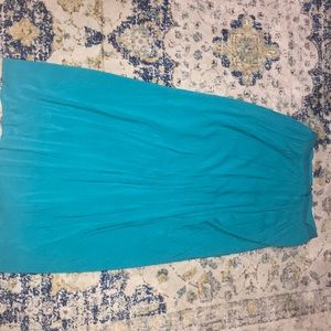 A beautiful long blue skirt